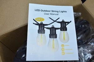 48FT LED AUSSENLICHTERKETTE WASSERDICHT, BRUCHSICHER, NEU IM KARTON - Bild 1 von 5