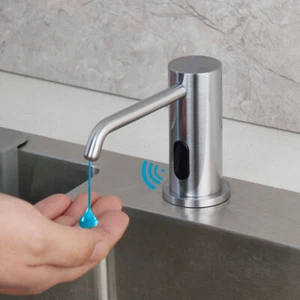 500ML Cepillado Níquel Deck Dispensador de baño Auto Sensor Dispensador de jabón Latón - Imagen 1 de 10