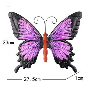 Large Metal Butterfly Purple And Color Outdoor Garden Home Decor Wall Art