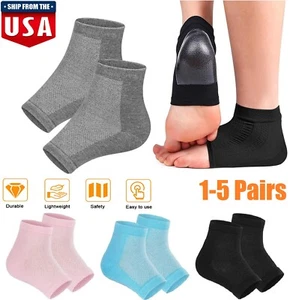10x Calze Silicone Gel Idratante Tacco Piedi Secchi Screpolati Cura Pelle Uomo Donna US - Foto 1 di 19