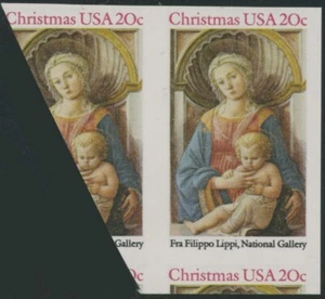 1984, USA CHRISTMAS, 20C, MADONNA AND CHILD, IMPERFORATE SINGLE, NH, SC.#2107 - Picture 1 of 2