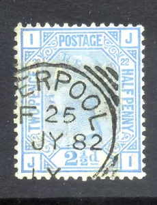 GB QV 2.5d blue SG 157 pl 22 superb fresh used copy with sqrd-circ cds, cat £45+ - Picture 1 of 1