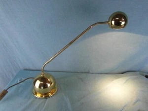 Tischlampe Verstellbar Messing Bahnkamp Halogen Lampe Flexschlauch Vintage 6a1 - Bild 1 von 16