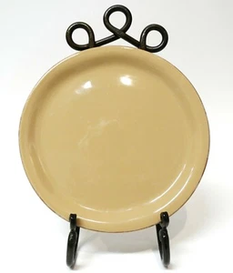 Schöner VIETRI Cucina Fresca italienischer runder Speiseteller dunkel creme beige - Bild 1 von 3