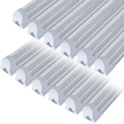 12 Pack 4FT T8 Integrated Tube Light LED Shop Light 40W High Output Clear 6000K - Image 1 of 4