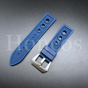 CORREA DE RELOJ DE BUCEO DE GOMA 22 MM SE ADAPTA A BREITLING SUPER OJO DE BUEY OCÉANO AZUL - Imagen 1 de 4