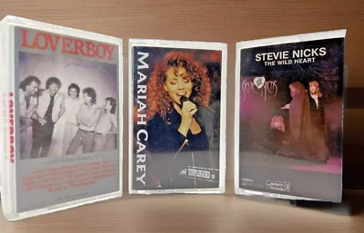Mariah Carey Loverboy Stevie Nicks Set of Three Vintage Working Cassette Tapes - Image 1 of 4