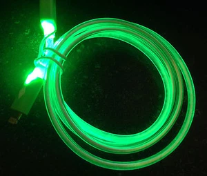 39" LED GLOW EL light MICRO USB charger cable FOR samsung galaxy s6+ edge note 5 - Picture 1 of 15