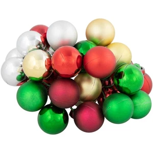 Northlight 6.75" Traditional Colors Shatterproof Ball Ornament Christmas Pick - Picture 1 of 8