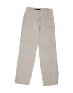 HALLHUBER Womens Straight Casual Trousers EU 34 XS W27 L33 Grey Linen CN85 - Picture 1 of 3