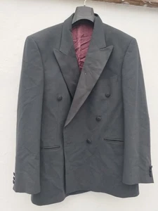 Giacca blazer VINTAGE St Michael M&S uomo 42" euro nero misto lana corta - Foto 1 di 6