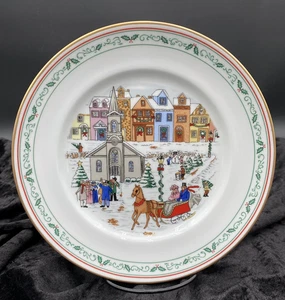 Royal Worcester Porzellan "Village Christmas", 8,25" Salatteller, England, NEUWERTIG - Bild 1 von 5