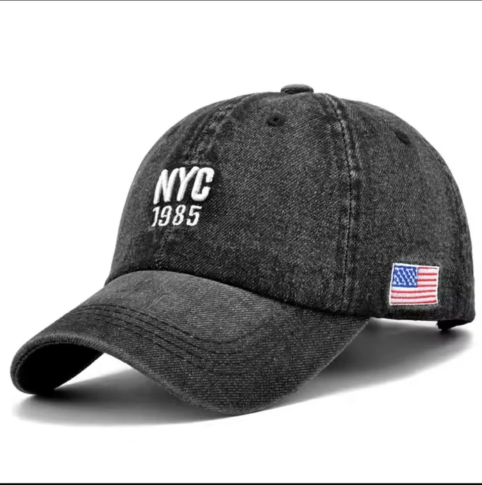 Moda Nueva York Bordado Denim Snapback Gorras de Béisbol Ajustables Exterior Gorra para Adultos Foto 1 de 3