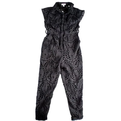 Выпуск экспресс комбинезон женщин маленький черный кружевной без рукавов джемпер хлопок кнопка - Изображение 1 из 4