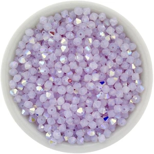 Swarovski Bicones, Violet Opal AB, 4mm Bicones #5328 XILION 36 Pieces - Picture 1 of 2