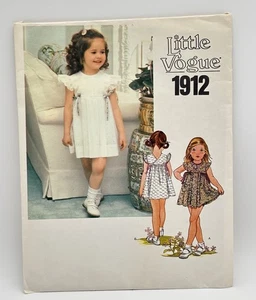 VTG Little Vogue 1912 Children's Dress and Bloomers Sewing Pattern Size 5 UNCUT - Picture 1 of 5
