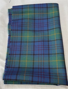 County Donegal Tartan L 89 cm / W58 cm grün / blau / gelb 100% Wolle - Bild 1 von 3