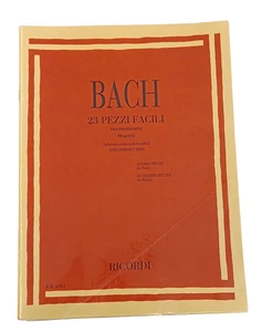 Bach 23 Pezzi Facili per Pianoforte Mugellini Usato Spartiti Senza Cd Piano - Foto 1 di 7