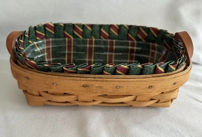 Longaberger Lavender Booking Basket 1995 Liner + Protector Vintage - Image 1 of 4