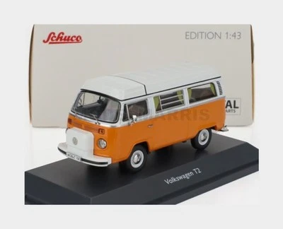 SCHUCO 450720700 VOLKSWAGEN - T2b CAMPER VAN 1962 - ORANGE WHITE - 1/43 - Immagine 1 di 2