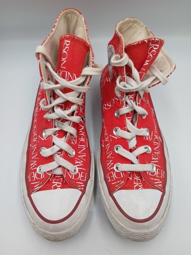 Stivaletti alti Converse JW Anderson taglia 5 5 rossi donna uomo scarpe da ginnastica