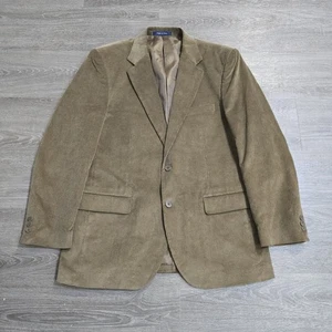 Alan Flusser Corduroy Sports Coat 2 Button Jacket Blazer Men's Sz 42R Brown EUC! - Picture 1 of 18