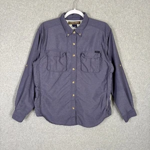 Exofficio Shirt Medium Purple Fishing Vented Button Hiking Camping Nylon GORP - Picture 1 of 13