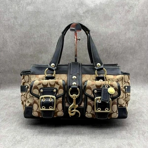 Coach Legacy 65th Annversary Shoulder Handbag Signature Black 17 x 35 x 14cm - Picture 1 of 12