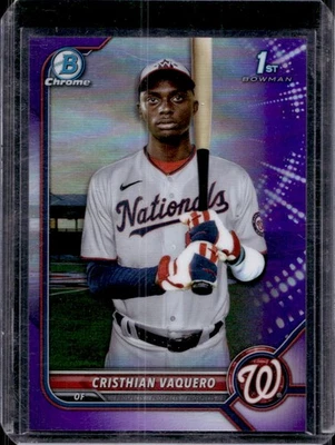 Cristhian Vaquero 2022 Bowman Chrome #BCP-157 Purple Refractor /250 - Image 1 of 2