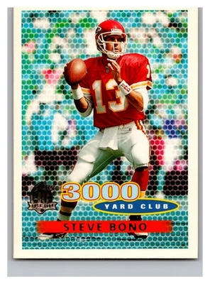 1996 Topps #386 Steve Bono 3000 Yard Club Chiefs  - Image 1 of 2