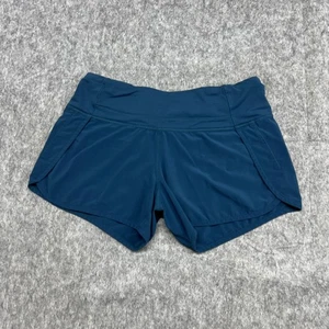Lululemon Run Times Shorts Womens 4 Blue Lightweight Athletic Zipper Pocket - Picture 1 of 15
