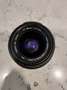Sigma Zoom 35-80mm 1:4-5.6 DL Zoom Camera Lens A & MD Mount With Lens Covers - Picture 1 of 6
