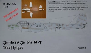Junkers Ju 88 G-7 mit FuG 220 SN-2 1/72 Bird Models Resin conversion kit
