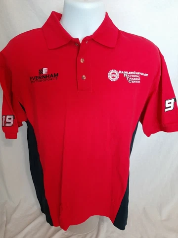 Evernham Motorsports Daimler Team Issued Large Polo Shirt NASCAR Elliott Atwood Cover