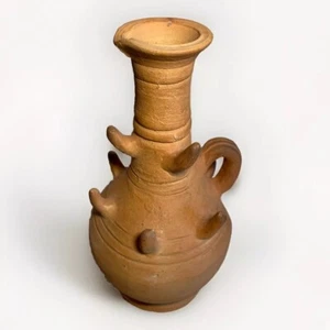Hand Made Vintage Unknown Origins Red Clay Pottery Terracotta water Pitcher Rare - Picture 1 of 6