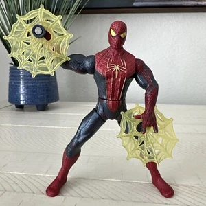 Marvel 2012 Movie Figure Spider-Man Red & Blue Silver Spinning Webs 6 inch loose - Picture 1 of 10