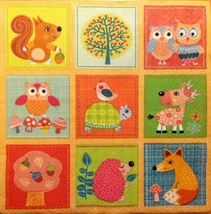 4 x Single Paper Napkins Funny Animals mix Decoupage Crafting and Table 23 - Picture 1 of 2
