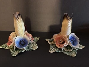 Italian Bassano Candle Holder Porcelain. 2 Candle Holders. - Picture 1 of 3