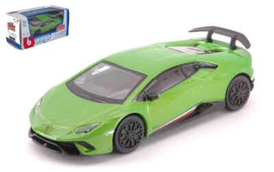 MODELLINO AUTO STATICO BURAGO LAMBORGHINI HURACAN PERFORMANTE VERDE SCALA 1:43 - Immagine 1 di 2