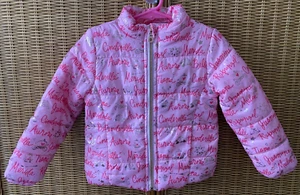 INFANT TODDLER GIRLS DISNEY PRINCESS PUFFER JACKET SZ 4 FULL FRONT ZIP - Picture 1 of 14