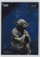 2018 Topps Finest Star Wars Blue Refractor 102/150 Yoda #97