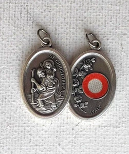 Medalla San Cristóbal con paquete de dos reliquias - Imagen 1 de 6