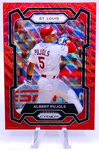 Albert Pujols 2024 Panini Prizm Baseball Ruby Red Wave NM-MT Card #207 - Foto 1 di 2