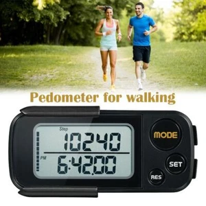 .#,Passipassi 3D a piedi con clip contapassi preciso camminata per fitness U7X1 - Foto 1 di 10