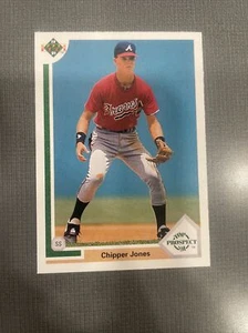 CHIPPER JONES 1991 UD Upper Deck Atlanta Braves #55 Rookie RC NM+ - Picture 1 of 6
