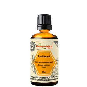 (149 EUR/l) Basilikumöl 50 ml 100% naturreines ätherisches Basilikum Öl - Bild 1 von 1