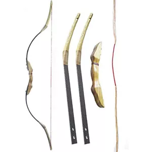 Traditional Recurve Bow 30-50lbs Horse Bow Wooden Takedown RH LH Archery Target - Picture 1 of 7