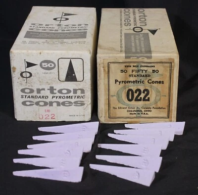 2 Boxes Vtg Edward Orton Standard Pyrometric Cones #22 Lot Set Ceramic Firing - Image 1 of 4