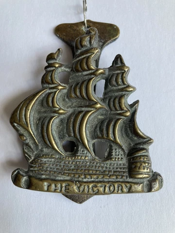 Antique Brass Door Knocker Nelson’s Flagship H M Victory Cover