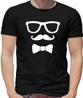 Glasses Moustache Bowtie - Mens T-Shirt - Funny Bow Tie Joke Fancy Dress